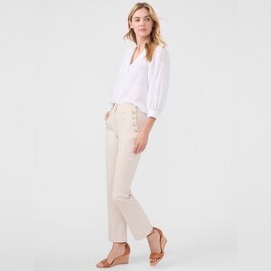 NWT J. Mclaughlin Womens Solid Grenz Long Pant Size 10 Stone     15